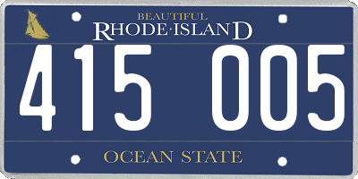 RI license plate 415005