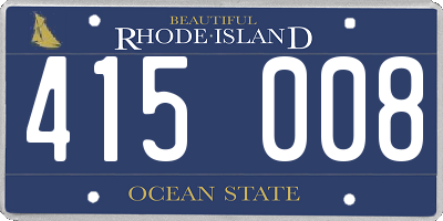 RI license plate 415008
