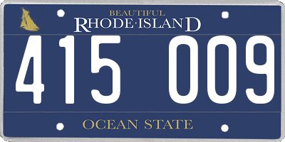 RI license plate 415009