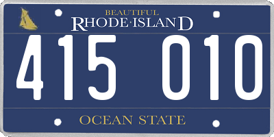 RI license plate 415010