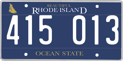RI license plate 415013