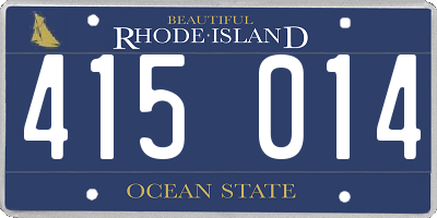 RI license plate 415014