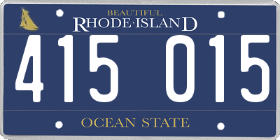RI license plate 415015