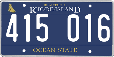 RI license plate 415016