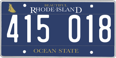 RI license plate 415018