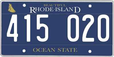 RI license plate 415020