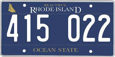 RI license plate 415022