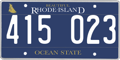 RI license plate 415023