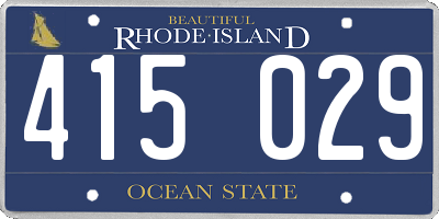 RI license plate 415029