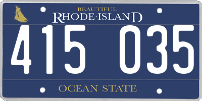 RI license plate 415035