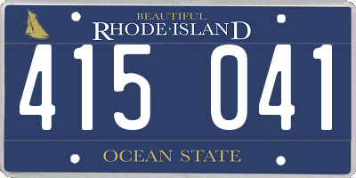 RI license plate 415041