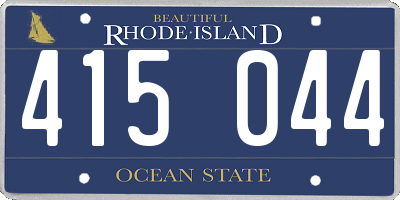RI license plate 415044