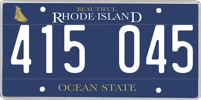 RI license plate 415045