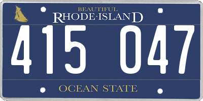 RI license plate 415047