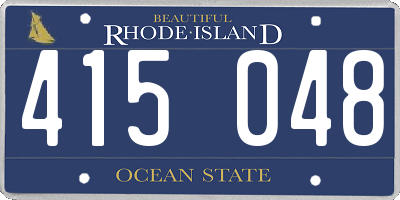 RI license plate 415048