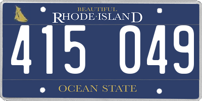 RI license plate 415049