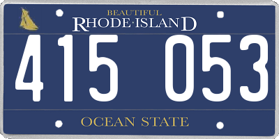 RI license plate 415053
