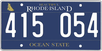 RI license plate 415054