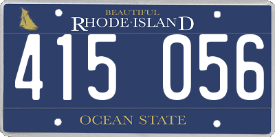 RI license plate 415056
