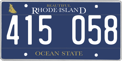 RI license plate 415058