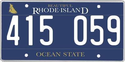 RI license plate 415059