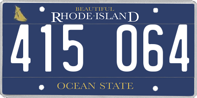RI license plate 415064