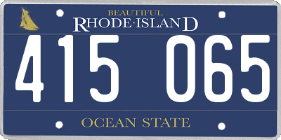 RI license plate 415065