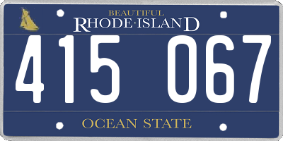 RI license plate 415067