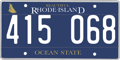 RI license plate 415068