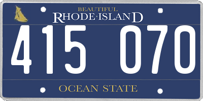 RI license plate 415070