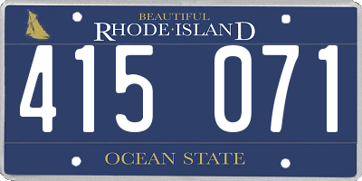 RI license plate 415071