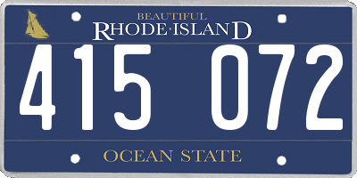 RI license plate 415072