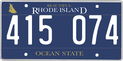 RI license plate 415074