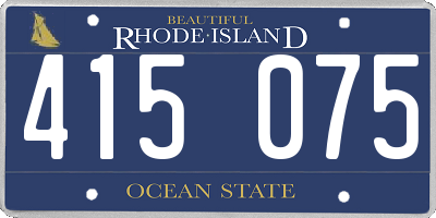 RI license plate 415075