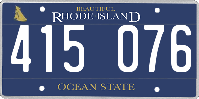 RI license plate 415076
