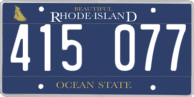 RI license plate 415077