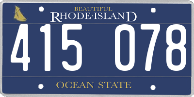 RI license plate 415078
