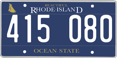 RI license plate 415080