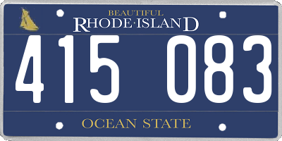 RI license plate 415083