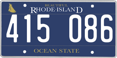 RI license plate 415086