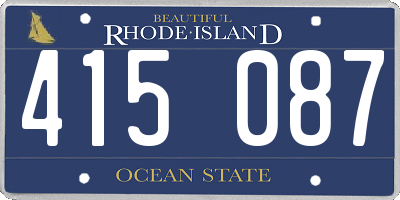 RI license plate 415087