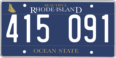RI license plate 415091