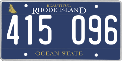 RI license plate 415096