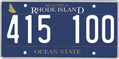 RI license plate 415100
