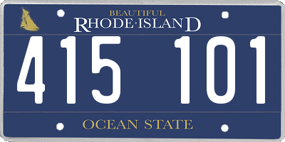 RI license plate 415101