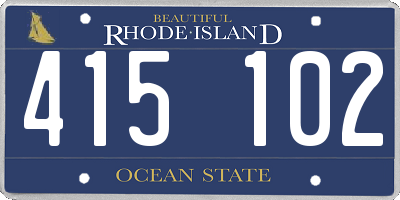 RI license plate 415102