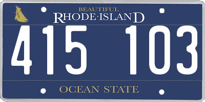 RI license plate 415103