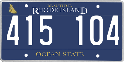 RI license plate 415104