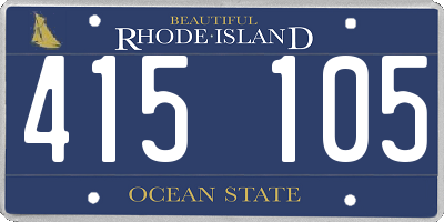 RI license plate 415105