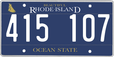 RI license plate 415107